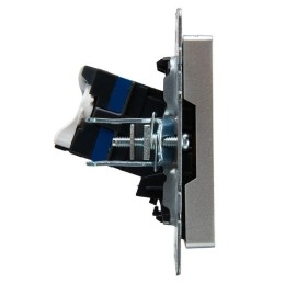 Розетка компьютерная СП RJ45 кат.6 BRITE РК11-БрА механизм алюм. IEK BR-K10-2-K47