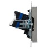 Розетка компьютерная двойн. СП RJ45 кат.6 BRITE РК11-2-БрА механизм алюм. IEK BR-K20-2-K47