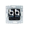 Розетка компьютерная двойн. СП RJ45 кат.6 BRITE РК11-2-БрА механизм алюм. IEK BR-K20-2-K47