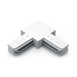 Коннектор Track однофазный для трековых шинопроводов угловой (L) бел. GAUSS TR108