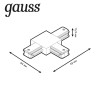 Коннектор Track однофазный для трековых шинопроводов (T) черн. GAUSS TR109