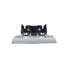 Розетка СП BRITE РСР10-1-0-БрА 10А в сборе без заземл. без защ. шторок алюм. IEK BR-R10-10-K47-F