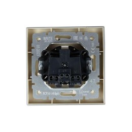 Розетка СП BRITE РСР14-1-0-БрА 16А в сборе с заземл. защ. шторки алюм. IEK BR-R14-16-K47-F