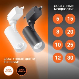 Светильник светодиодный трековый ECO TRACKSP 1PH 15W 840 BKRD 15Вт 1350Лм 4000К IP20 LEDVANCE 409985
