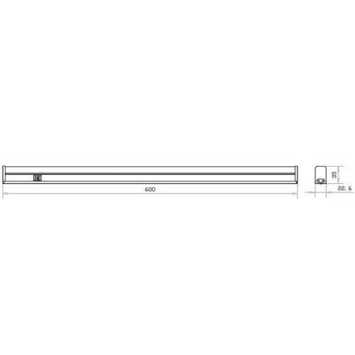 Светильник светодиодный LWL-2013-8CL 8Вт 40LED 4000К IP20 525лм 220В 575мм линейный с сетевым провод