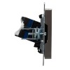 Розетка компьютерная СП RJ45 кат.6 BRITE РК11-БрС механизм сталь IEK BR-K10-2-K46