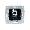 Розетка компьютерная СП RJ45 кат.6 BRITE РК11-БрС механизм сталь IEK BR-K10-2-K46