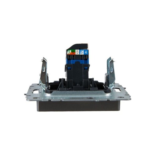 Розетка компьютерная СП RJ45 кат.6 BRITE РК11-БрС механизм сталь IEK BR-K10-2-K46