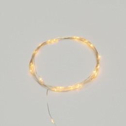 Гирлянда светодиодная "Роса" 2м 20LED желт. 2Вт 4.5В IP20 провод прозр. Neon-Night 303-001