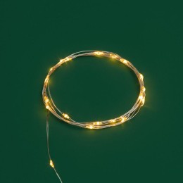 Гирлянда светодиодная "Роса" 2м 20LED желт. 2Вт 4.5В IP20 провод прозр. Neon-Night 303-001