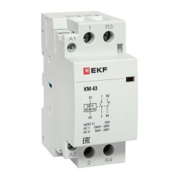 Контактор модульный КМ 63А NО+NC (2 мод.) EKF km-2-63-11