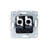 Розетка компьютерная двойн. СП RJ45 кат.6 BRITE РК11-2-БрС механизм сталь IEK BR-K20-2-K46