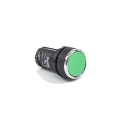 Кнопка нажимная моноблочная 22мм IP 40 2НЗ зел. EMAS MB202DY