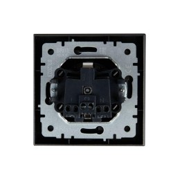 Розетка СП BRITE РСР14-1-0-БрС 16А в сборе с заземл. защ. шторки сталь IEK BR-R14-16-K46-F