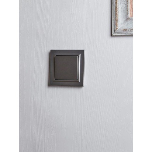 Выключатель 1-кл. СП BRITE ВСР10-1-0-БрС 10А в сборе сталь IEK BR-V10-0-10-K46-F