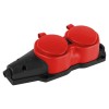 Колодка 2-м с заземл. 16A IP44 KX-2e-RED-IP44 каучук. красн. Эра Б0068443