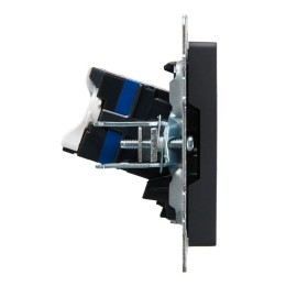 Розетка компьютерная двойн. СП RJ45 кат.6 BRITE РК11-2-БрГ механизм графит IEK BR-K20-2-K53