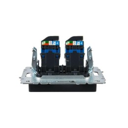 Розетка компьютерная двойн. СП RJ45 кат.6 BRITE РК11-2-БрГ механизм графит IEK BR-K20-2-K53