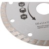 Диск отрезной алмазный "Турбо" (сухая и влажная резка) 125х2.1/2.2х7.5х22.2мм FIT 37473