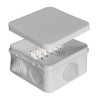 Коробка распределительная ОП 75х75х45мм IP54 10А 6 выходов 6 контактов 3 гермоввода клемм. крышка за