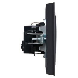 Розетка СП BRITE РСР14-1-0-БрГ 16А в сборе с заземл. защ. шторки графит IEK BR-R14-16-K53-F