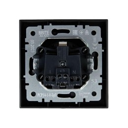 Розетка СП BRITE РСР14-1-0-БрГ 16А в сборе с заземл. защ. шторки графит IEK BR-R14-16-K53-F