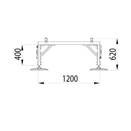 Конструкция опорная для установки оборудования TECHNORAPTOR FOOT 1200х4000 тип 1 HD КМ TR0225