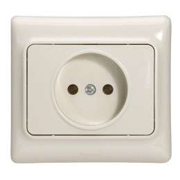 Розетка 1-м СП Kaptika 16А IP20 сл. кость сл. кость Leg 782140