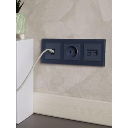 Розетка компьютерная СП RJ45 кат.6 BRITE РК11-БрМ механизм маренго IEK BR-K10-2-K35