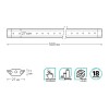 Светильник светодиодный Modul 6Вт 4000К IP20 600лм 500х27х11мм ДПО модульный с датчиком движения GAU