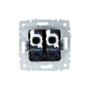 Розетка компьютерная двойн. СП RJ45 кат.6 BRITE РК11-2-БрМ механизм маренго IEK BR-K20-2-K35
