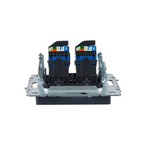 Розетка компьютерная двойн. СП RJ45 кат.6 BRITE РК11-2-БрМ механизм маренго IEK BR-K20-2-K35