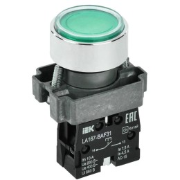 Кнопка LA167-BAF31 d22мм 1НО зел. KARAT IEK BBT20-BAF31-1-22-67-K06