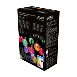 Гирлянда светодиодная садовая Solar "Шары" 30 ламп мультицвет IP44 GAUSS GS031