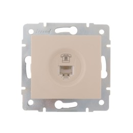 Розетка телефонная 1-м СП Karina RJ11 механизм крем. LEZARD 707-0388-137