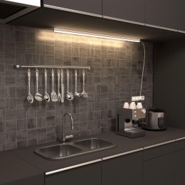 Светильник светодиодный Black 15Вт 4000К IP20 1320лм 170-264В 1175х22х36мм ДВО линейный накладной бе