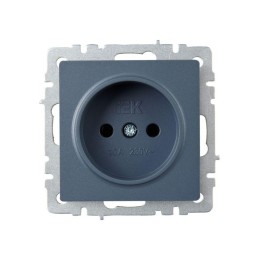 Розетка СП BRITE РСш10-2-БрМ 10А без заземл. защ. шторки механизм маренго IEK BR-R13-10-K35