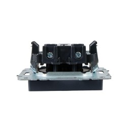 Розетка СП BRITE РСш10-2-БрМ 10А без заземл. защ. шторки механизм маренго IEK BR-R13-10-K35