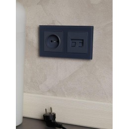 Розетка СП BRITE РСш10-2-БрМ 10А без заземл. защ. шторки механизм маренго IEK BR-R13-10-K35