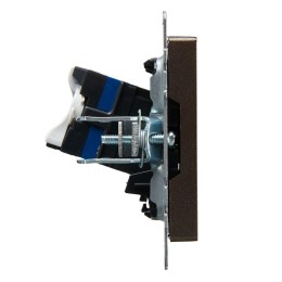 Розетка компьютерная СП RJ45 кат.6 BRITE РК11-БрТБ механизм бронза IEK BR-K10-2-K45