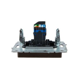 Розетка компьютерная СП RJ45 кат.6 BRITE РК11-БрТБ механизм бронза IEK BR-K10-2-K45