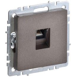 Розетка компьютерная СП RJ45 кат.6 BRITE РК11-БрТБ механизм бронза IEK BR-K10-2-K45
