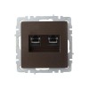Розетка компьютерная двойн. СП RJ45 кат.6 BRITE РК11-2-БрТБ механизм бронза IEK BR-K20-2-K45