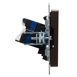 Розетка компьютерная двойн. СП RJ45 кат.6 BRITE РК11-2-БрТБ механизм бронза IEK BR-K20-2-K45