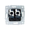 Розетка компьютерная двойн. СП RJ45 кат.6 BRITE РК11-2-БрТБ механизм бронза IEK BR-K20-2-K45