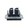 Розетка компьютерная двойн. СП RJ45 кат.6 BRITE РК11-2-БрТБ механизм бронза IEK BR-K20-2-K45