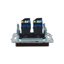 Розетка компьютерная двойн. СП RJ45 кат.6 BRITE РК11-2-БрТБ механизм бронза IEK BR-K20-2-K45