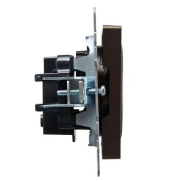 Розетка СП BRITE РСш10-2-БрТБ 10А без заземл. защ. шторки механизм бронза IEK BR-R13-10-K45