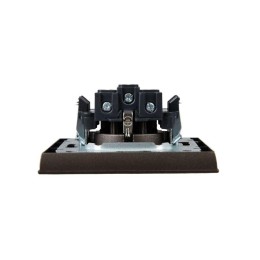 Розетка СП BRITE РСР14-1-0-БрТБ 16А в сборе с заземл. защ. шторки бр. IEK BR-R14-16-K45-F