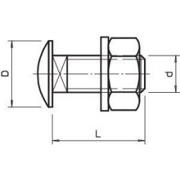 Комплект креп. M10х20 FRS 10х20 F (болт плос/гол.+гайка+шайба) OBO 6407471